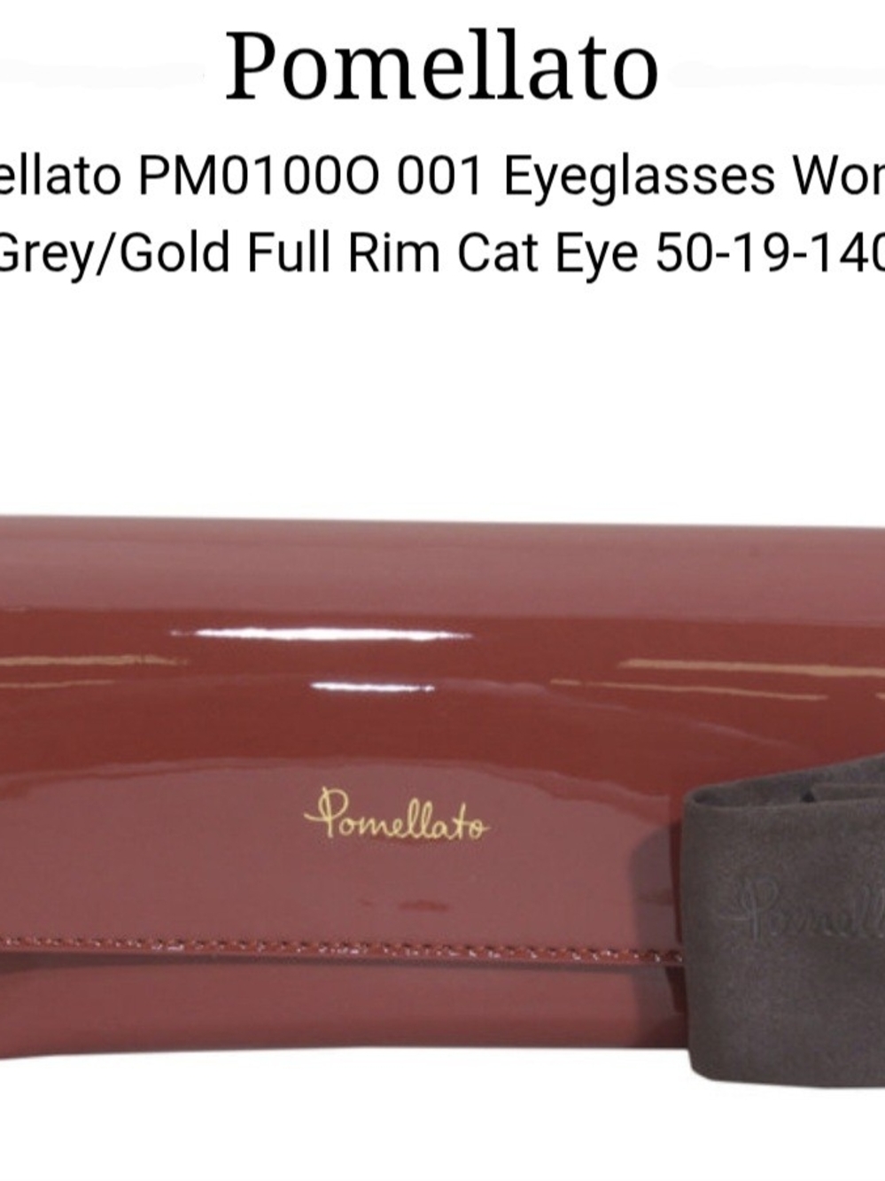 Pomellato Lilac/Grey Cat-Eye Glasses with Gold Bridge